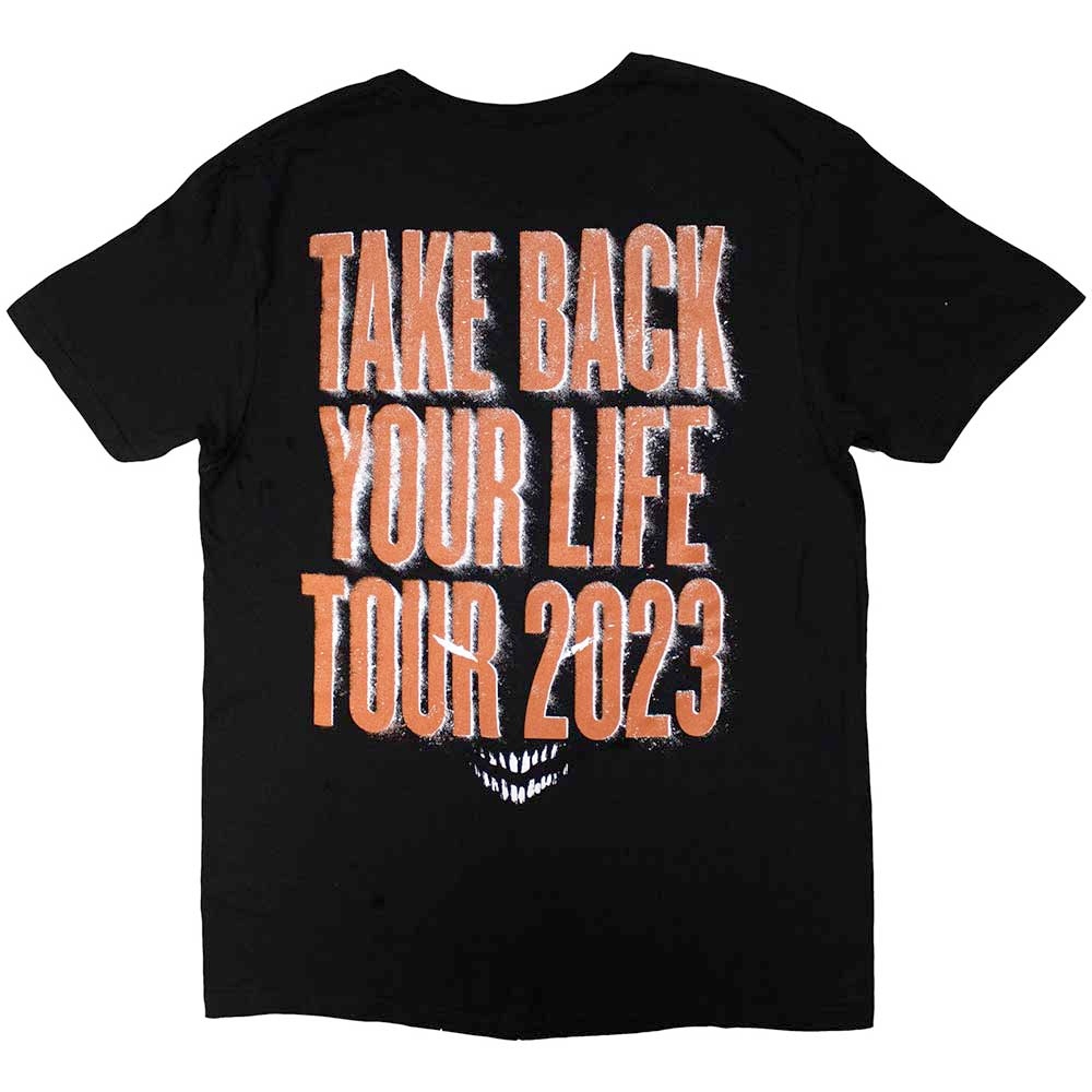 Disturbed - European Tour '23 Take Back Heren Tshirt - Zwart